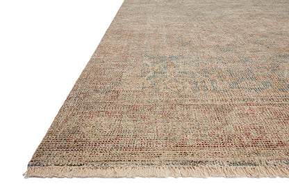  Priya PRY-06 hand-woven Denim and Rust area rug, contemporary tonal patterns, ethically crafted