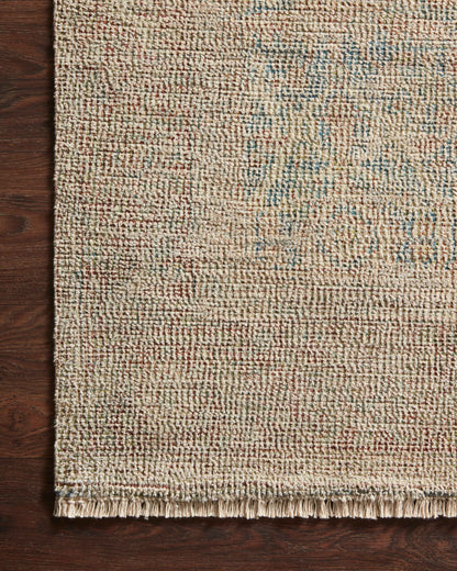  Priya PRY-06 hand-woven Denim and Rust area rug, contemporary tonal patterns, ethically crafted