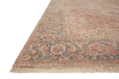  Priya PRY-07 hand-woven Brick and Navy area rug, elegant tonal patterns, GoodWeave certified