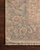  Priya PRY-07 hand-woven Brick and Navy area rug, elegant tonal patterns, GoodWeave certified