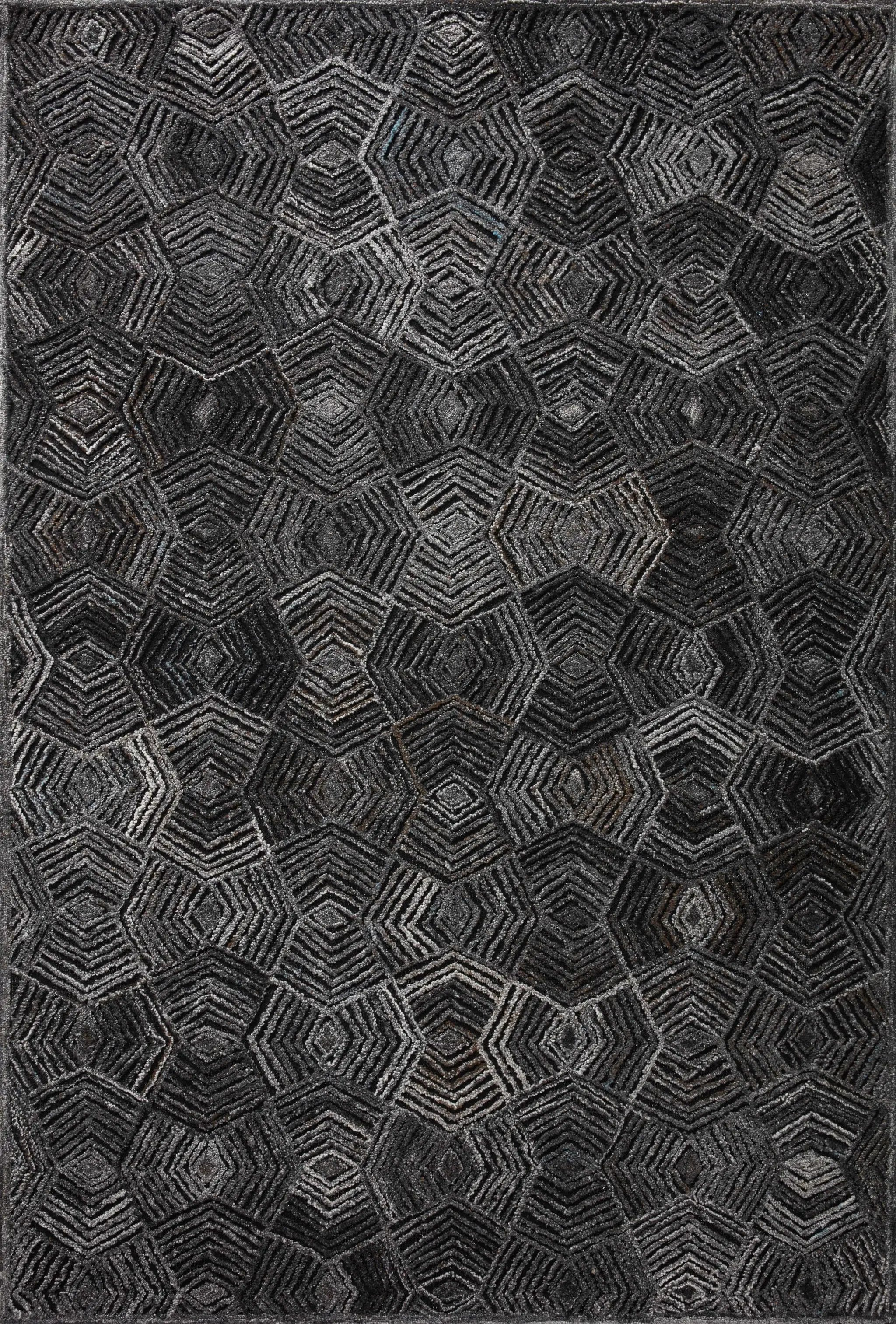Prescott PRE-01 Charcoal Area Rug by Loloi