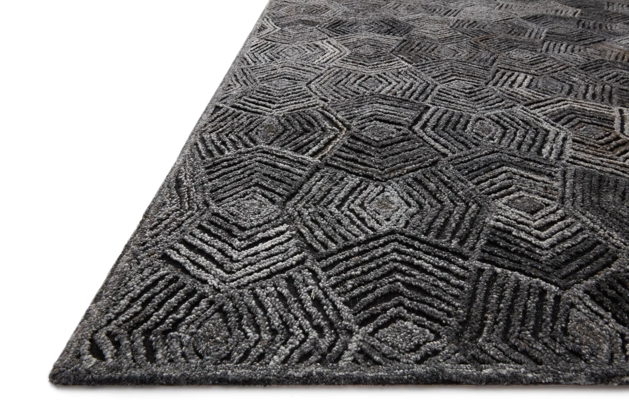 Prescott PRE-01 Charcoal Area Rug by Loloi