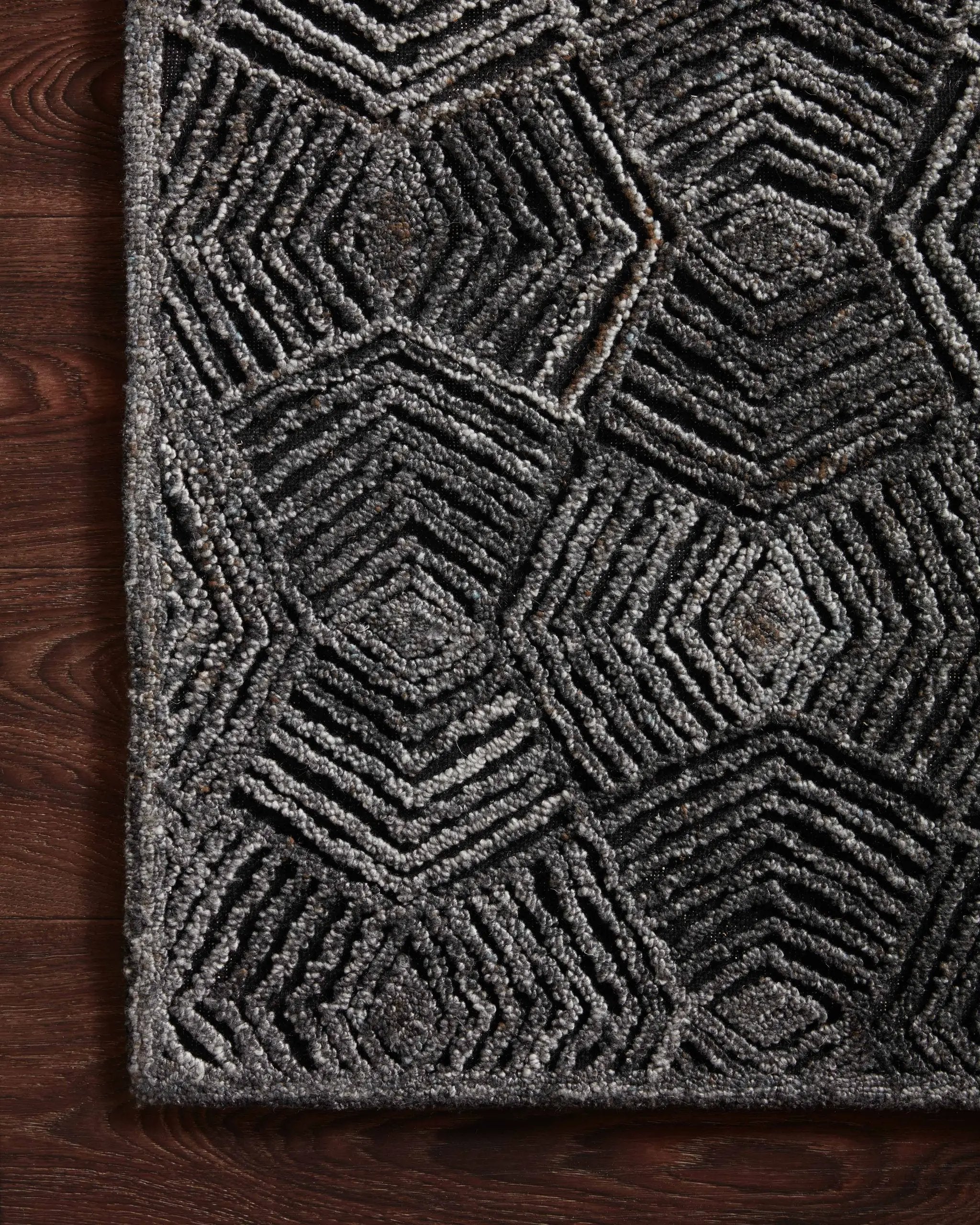 Prescott PRE-01 Charcoal Area Rug by Loloi