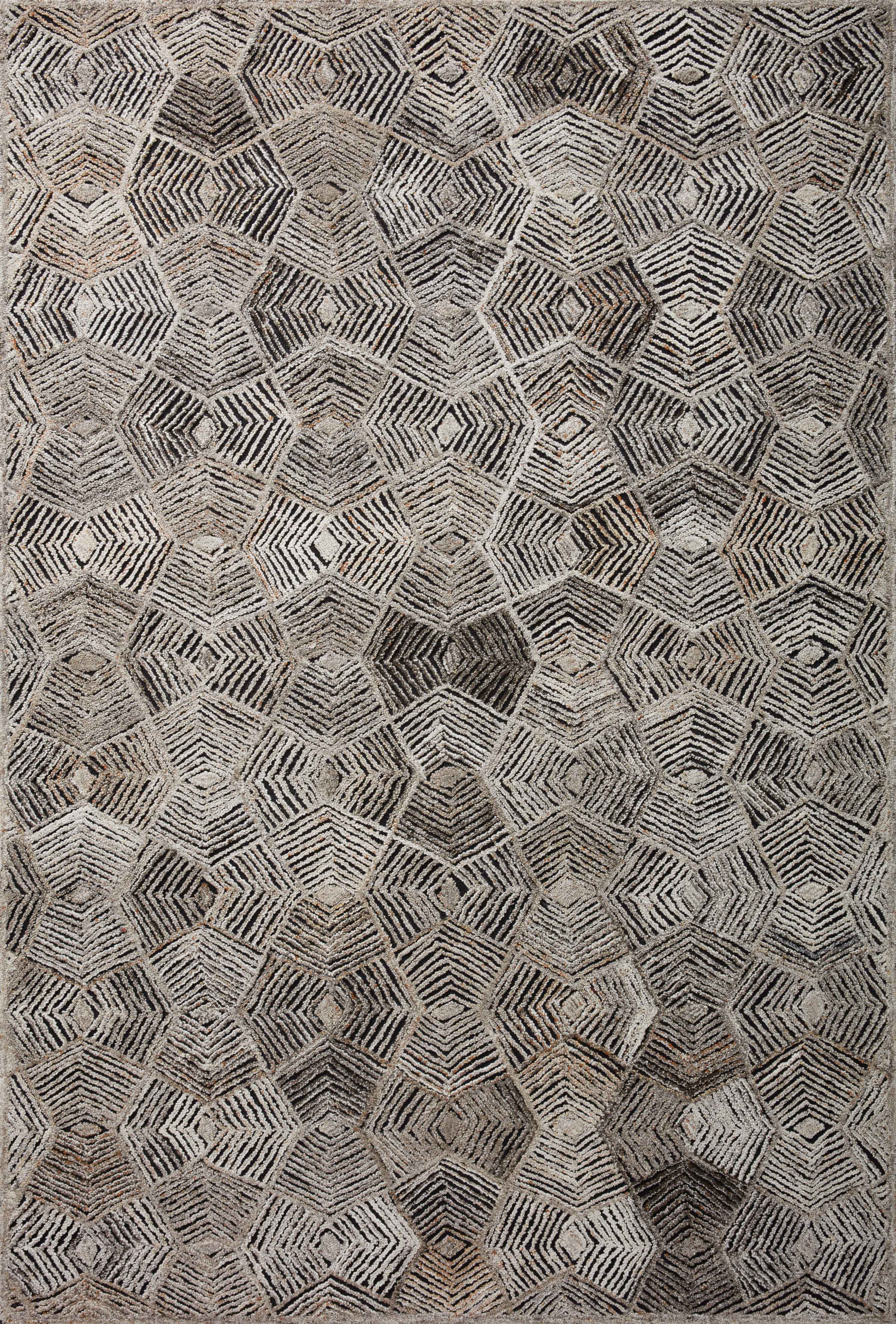 Elegant Prescott PRE-01 Fawn Area Rug with subtle geometric design, high-low texture, handcrafted in India, GoodWeave certified