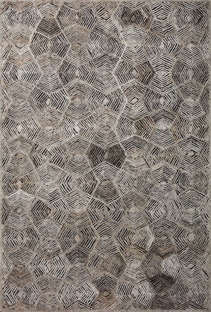 Elegant Prescott PRE-01 Fawn Area Rug with subtle geometric design, high-low texture, handcrafted in India, GoodWeave certified