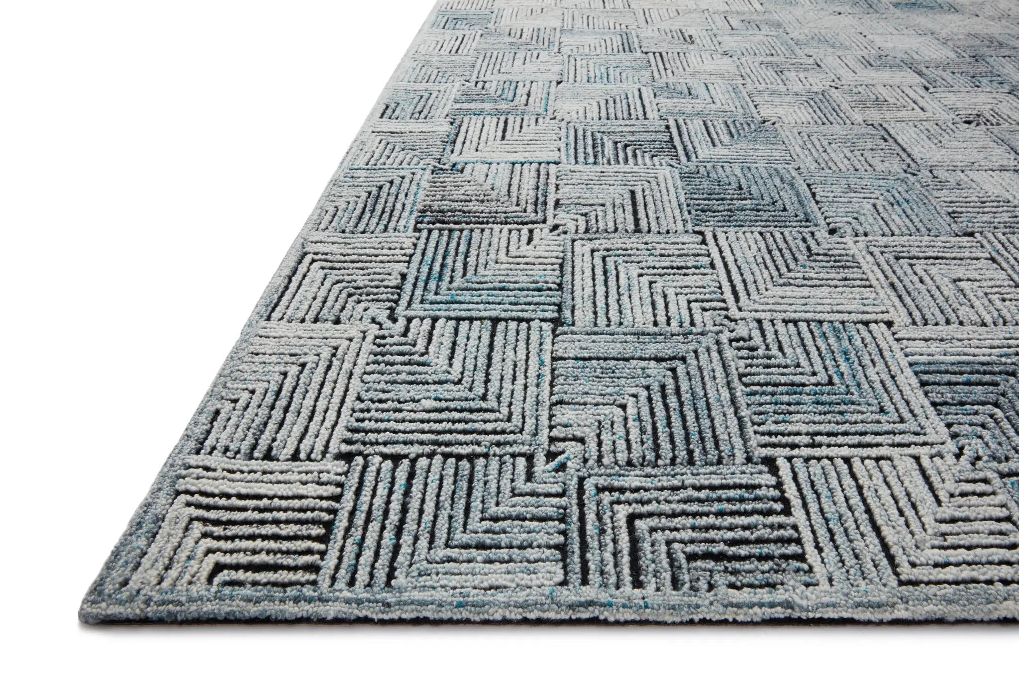 Prescott PRE-03 Arctic Blue Area Rug by Loloi