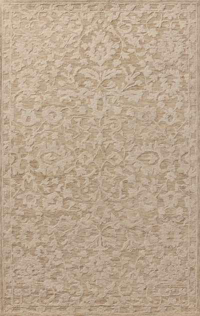 The Prudence PRU-01 Clay / Ivory Area Rug showcases earthy clay and refined ivory tones in a hand-tufted wool and cotton area rug with floral style