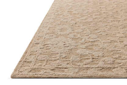 The Prudence PRU-01 Clay / Ivory Area Rug showcases earthy clay and refined ivory tones in a hand-tufted wool and cotton area rug with floral style