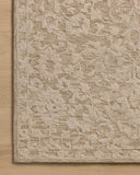 The Prudence PRU-01 Clay / Ivory Area Rug showcases earthy clay and refined ivory tones in a hand-tufted wool and cotton area rug with floral style