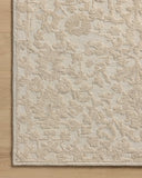 Featuring soft cream and refined ivory hues and floral detail, the Prudence PRU-01 Cream / Ivory Area Rug is a hand-tufted wool and cotton area rug for any room