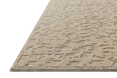 The Prudence PRU-01 Sage / Ivory Area Rug pairs calming sage and refined ivory tones and floral patterns in a hand-tufted wool and cotton area rug