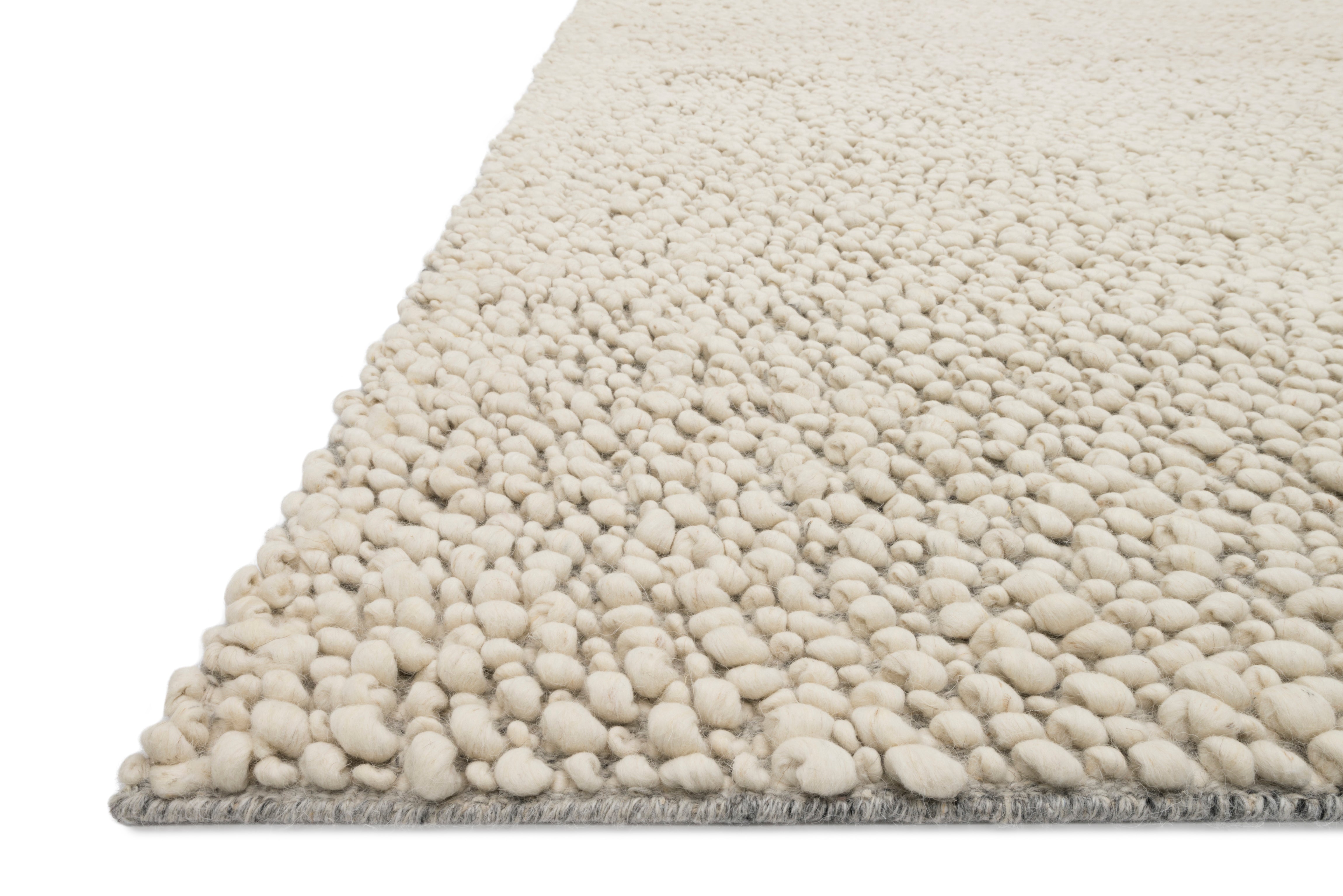 Hand-woven Quarry QU-01 Ivory Area Rug, neutral tone, artisanal texture