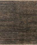 Hand-knotted Quinn QN-01 Charcoal Area Rug made from jute and cotton, eco-friendly, artisan-crafted in India, modern and minimalist style