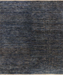 Hand-knotted Quinn QN-01 Indigo Area Rug, jute and cotton blend, eco-friendly, artisan-made in India, bold color for modern and eclectic interiors