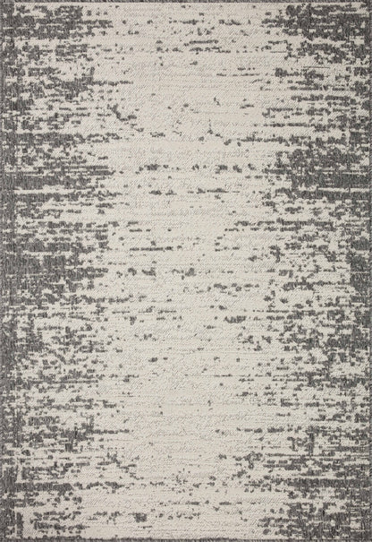  Rainier RAI-01 Ivory and grey contemporary indoor outdoor area rug, power-loomed polypropylene, weather-resistant