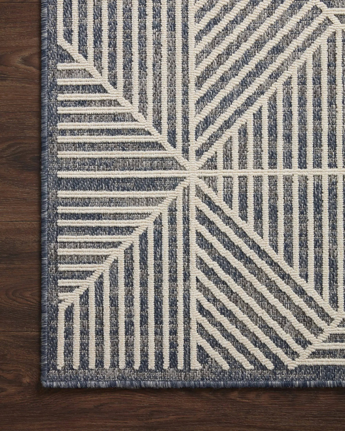 Rainier RAI-03 Denim / Ivory Area Rug by Loloi