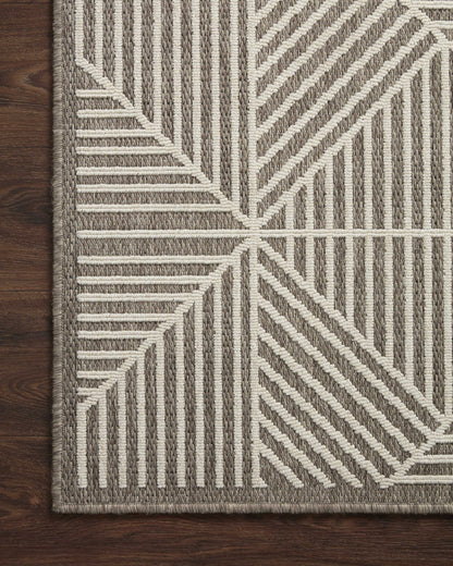 Rainier RAI-03 Natural and ivory modern area rug, durable polypropylene, indoor outdoor, contemporary design