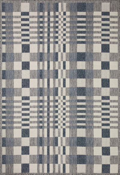 Rainier RAI-04 Ivory / Denim Area Rug by Loloi