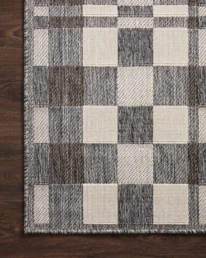  Rainier RAI-05 Denim and ivory contemporary area rug, robust polypropylene, suitable for indoor and outdoor environments