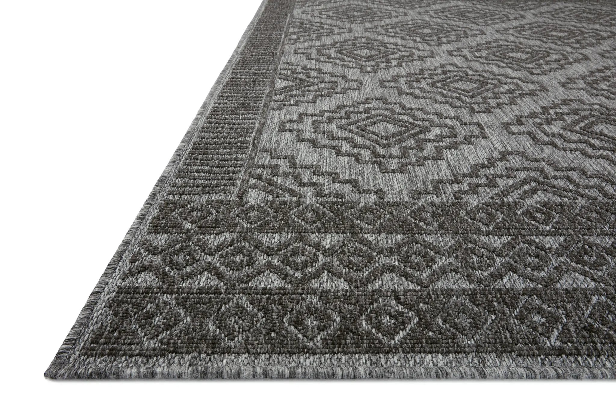 Rainier RAI-06 Grey / Charcoal Area Rug by Loloi