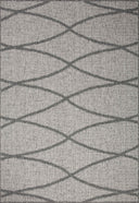  Rainier RAI-07 Dove and grey modern indoor outdoor area rug, soft neutral hues, durable polypropylene.