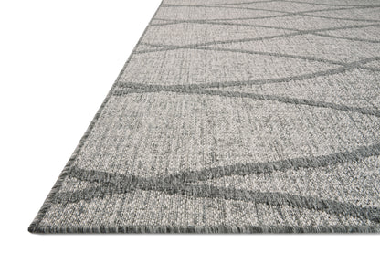  Rainier RAI-07 Dove and grey modern indoor outdoor area rug, soft neutral hues, durable polypropylene.