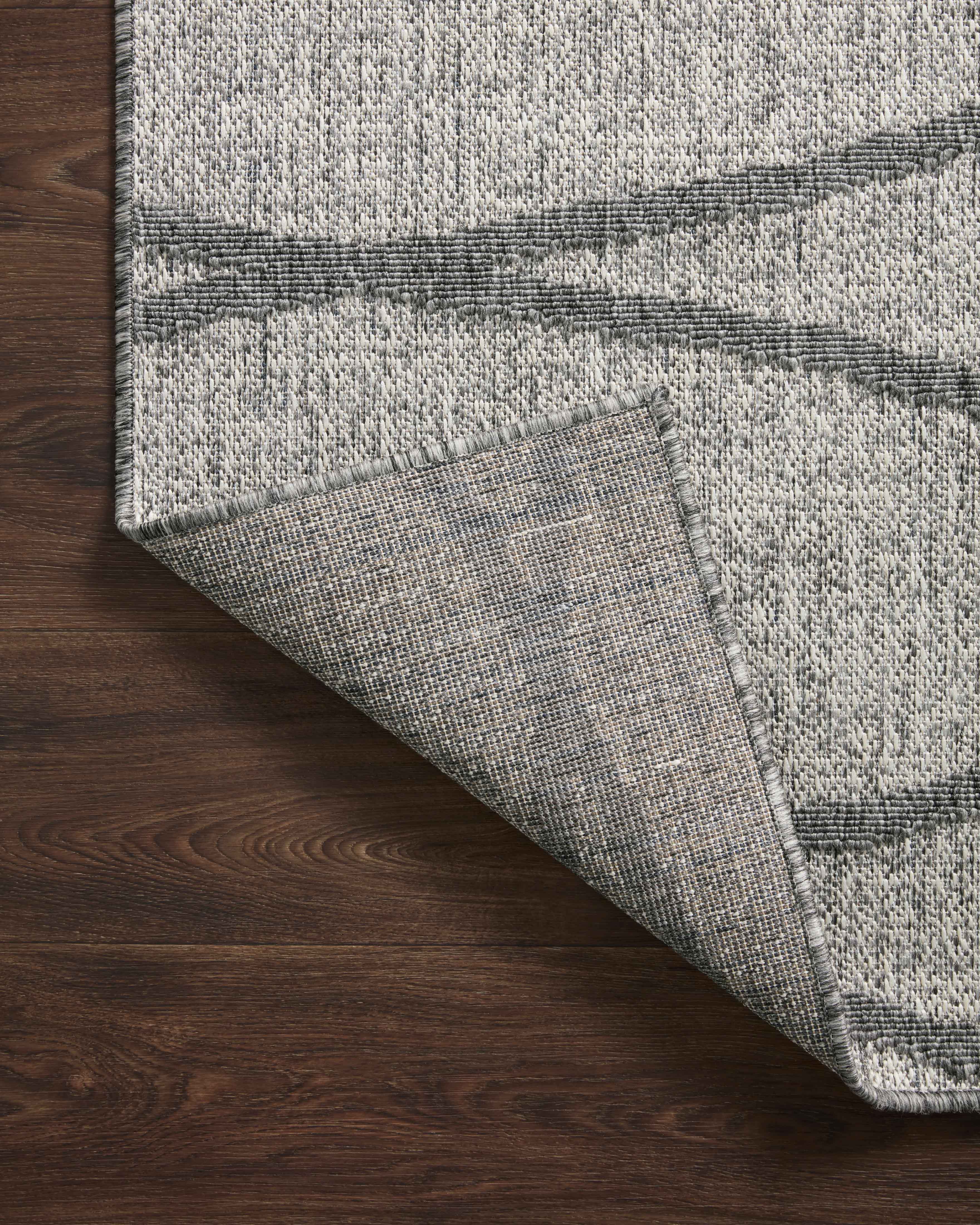 Rainier RAI-07 Dove and grey modern indoor outdoor area rug, soft neutral hues, durable polypropylene.