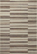  Rainier RAI-08 Ivory and taupe elegant indoor outdoor area rug, contemporary pattern, soft and strong polypropylene