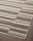  Rainier RAI-08 Ivory and taupe elegant indoor outdoor area rug, contemporary pattern, soft and strong polypropylene