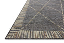  Rainier RAI-09 Slate and multi-color vibrant indoor outdoor area rug, contemporary pattern, weather-resistant polypropylene.