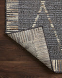  Rainier RAI-09 Slate and multi-color vibrant indoor outdoor area rug, contemporary pattern, weather-resistant polypropylene.