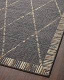  Rainier RAI-09 Slate and multi-color vibrant indoor outdoor area rug, contemporary pattern, weather-resistant polypropylene.