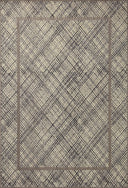  Rainier RAI-10 Ivory and charcoal modern indoor outdoor area rug, power-loomed, outdoor durable polypropylene