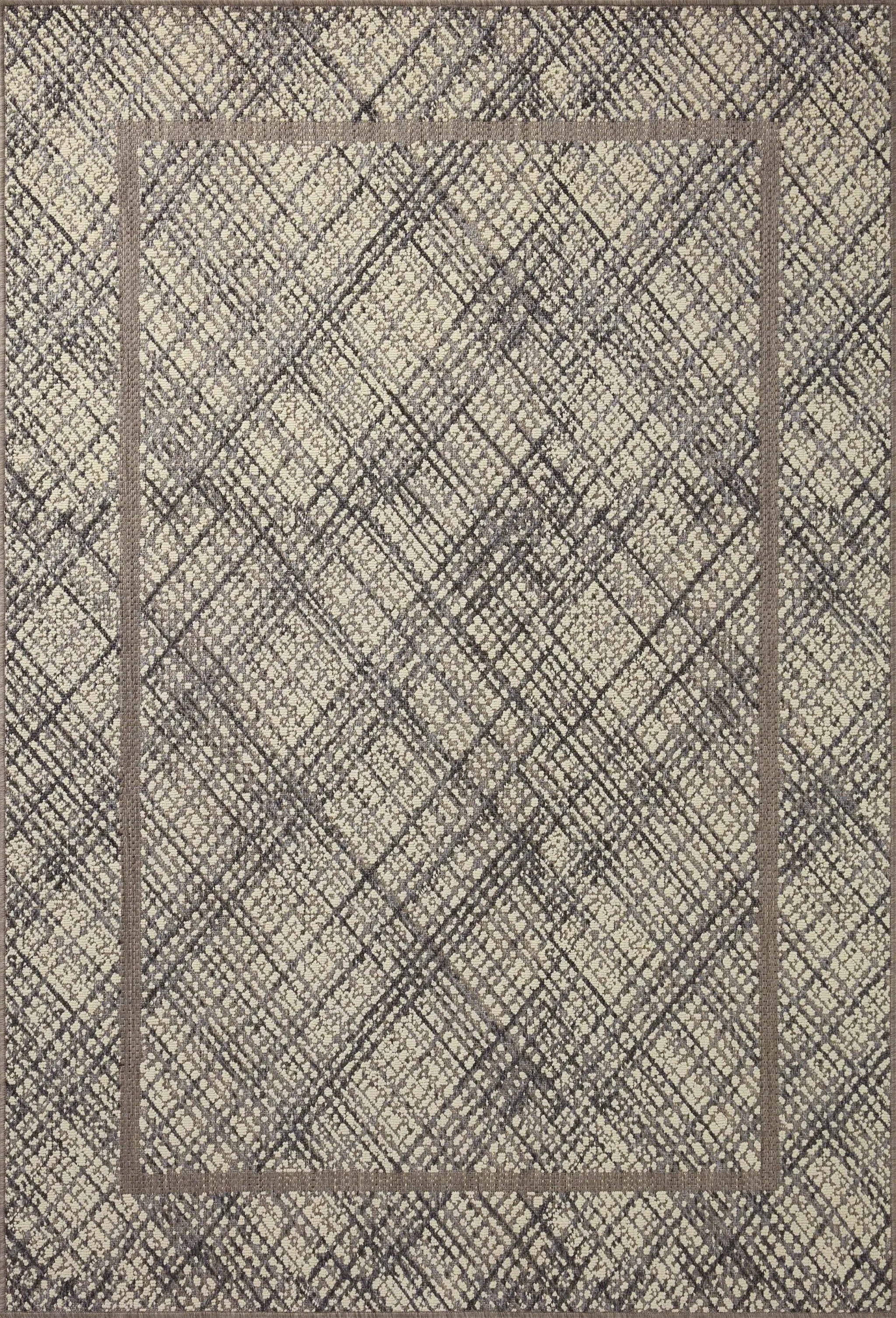 Rainier RAI-10 Ivory / Charcoal Area Rug by Loloi