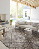  Rainier RAI-10 Ivory and charcoal modern indoor outdoor area rug, power-loomed, outdoor durable polypropylene