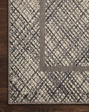  Rainier RAI-10 Ivory and charcoal modern indoor outdoor area rug, power-loomed, outdoor durable polypropylene