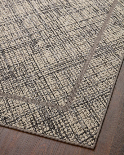  Rainier RAI-10 Ivory and charcoal modern indoor outdoor area rug, power-loomed, outdoor durable polypropylene