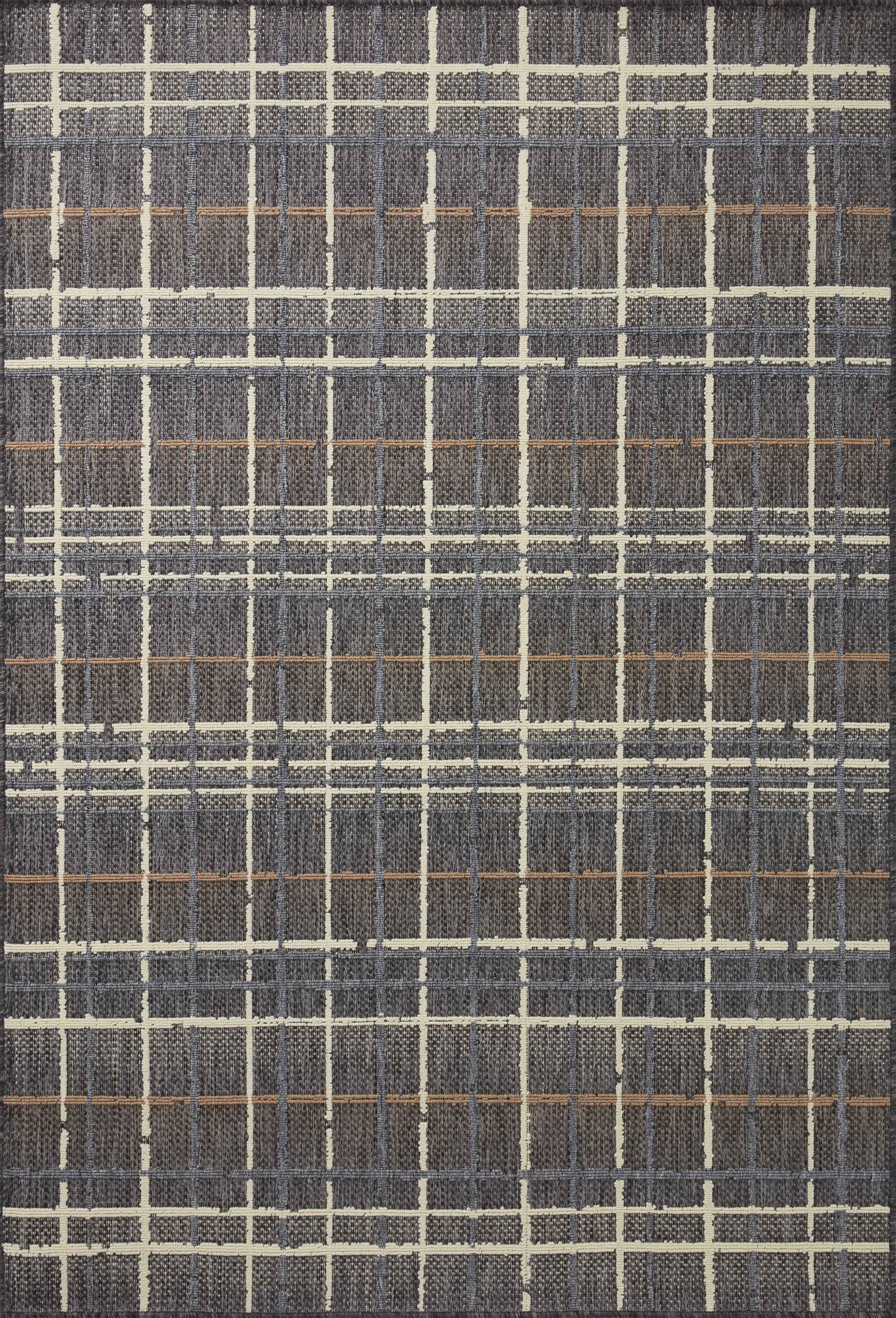  Rainier RAI-11 Charcoal and multi-color contemporary indoor outdoor area rug, resilient polypropylene, bold design