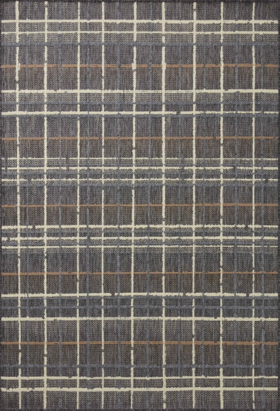  Rainier RAI-11 Charcoal and multi-color contemporary indoor outdoor area rug, resilient polypropylene, bold design