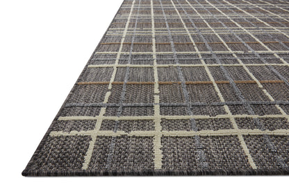  Rainier RAI-11 Charcoal and multi-color contemporary indoor outdoor area rug, resilient polypropylene, bold design