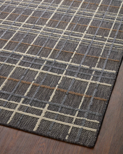  Rainier RAI-11 Charcoal and multi-color contemporary indoor outdoor area rug, resilient polypropylene, bold design