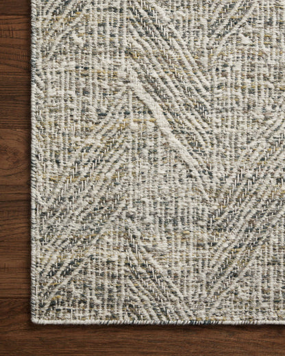 Raven RAV-01 Moss / Ivory Area Rug – Moss and ivory geometric rug, intricately handwoven from wool and cotton. Durable and GoodWeave certified for ethical sourcing.