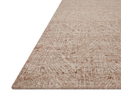 Raven RAV-01 Oatmeal / Natural Area Rug – Oatmeal and natural colored rug with sophisticated geometric design, handwoven from wool and cotton. Thick texture, GoodWeave certified.