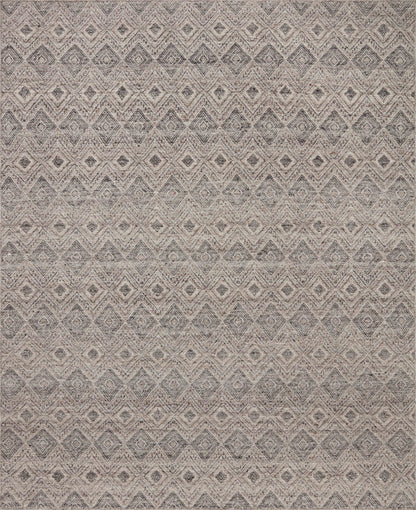 Raven RAV-02 Taupe / Grey Area Rug – Taupe and grey geometric rug, handwoven with wool and cotton yarns. Thick, sturdy, and GoodWeave certified for responsible sourcing.