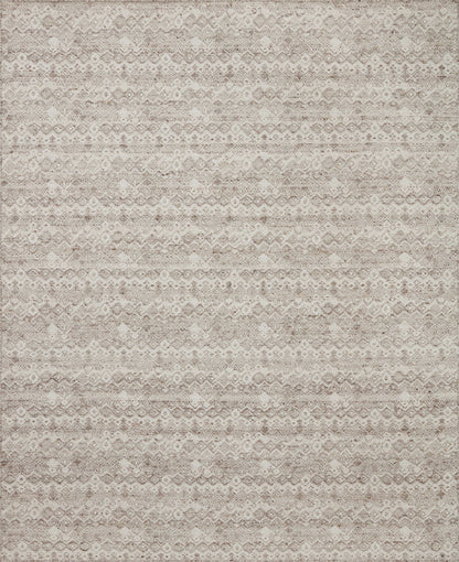 Raven RAV-03 Dove / Ivory Area Rug – Dove and ivory rug with layered geometric pattern, handwoven from wool and cotton. Durable, elegant, and GoodWeave certified.