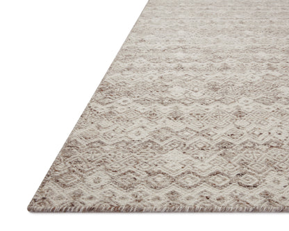 Raven RAV-03 Dove / Ivory Area Rug – Dove and ivory rug with layered geometric pattern, handwoven from wool and cotton. Durable, elegant, and GoodWeave certified.