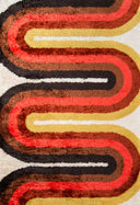 Retro RET-2 Red Area Rug