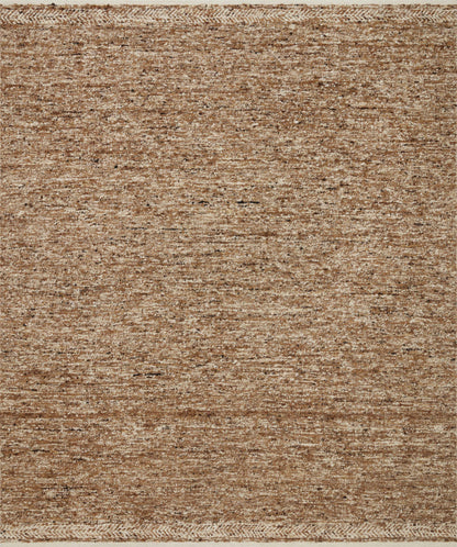 Reyla RLA-01 Caramel / Ivory Area Rug, hand-knotted by artisans in India, featuring a heathered blend of caramel and ivory tones for a fresh, timeless look.