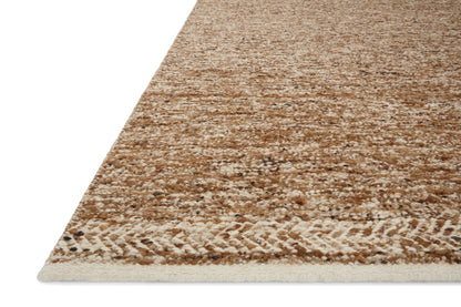 Reyla RLA-01 Caramel / Ivory Area Rug, hand-knotted by artisans in India, featuring a heathered blend of caramel and ivory tones for a fresh, timeless look.