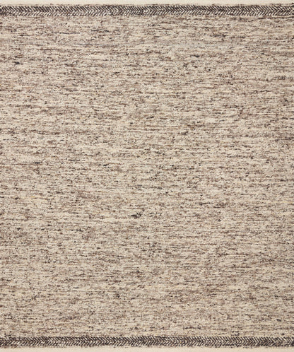 Reyla RLA-01 Granite / Mocha Area Rug, expertly hand-knotted in India, showcasing granite and mocha hues with a sophisticated, heathered effect.